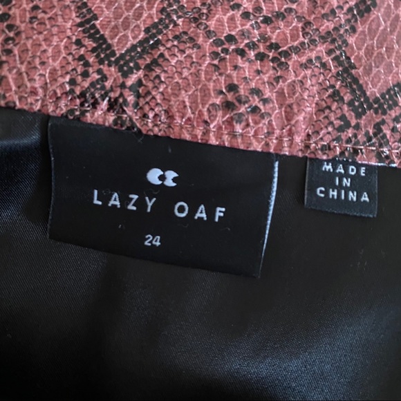LAZY OAF Pink Zipper Rattlesnake Mini A Line Skirt - Picture 7 of 7